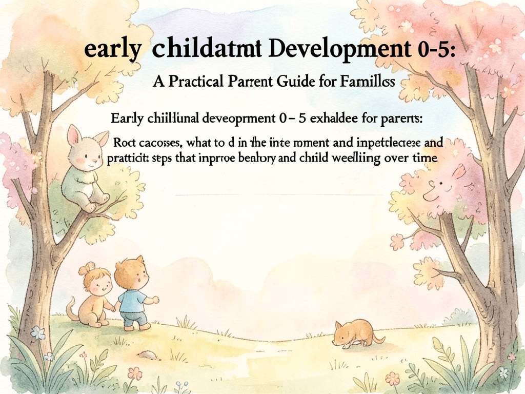 early childhood development 0-5: A Practical Parent Guide for Families