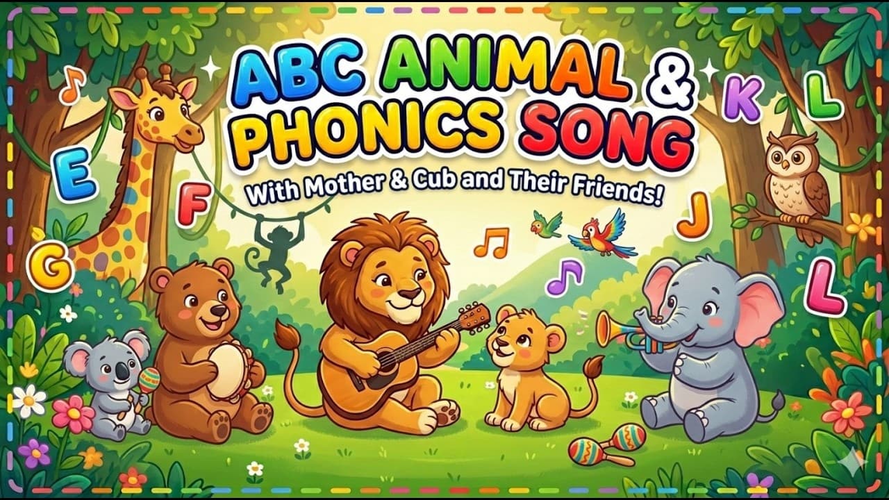 Thumbnail for Learn ABC with Animals | 20 Minute Alphabet Song for Kids ๐ต AโZ Phonics & Letters